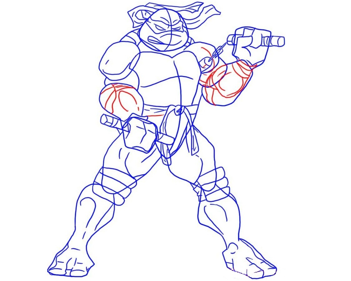 Jak narysować żółwia ninja 22