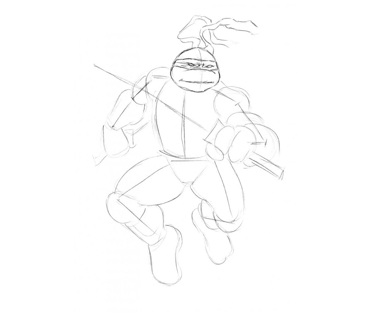 Jak narysować żółwia ninja 30