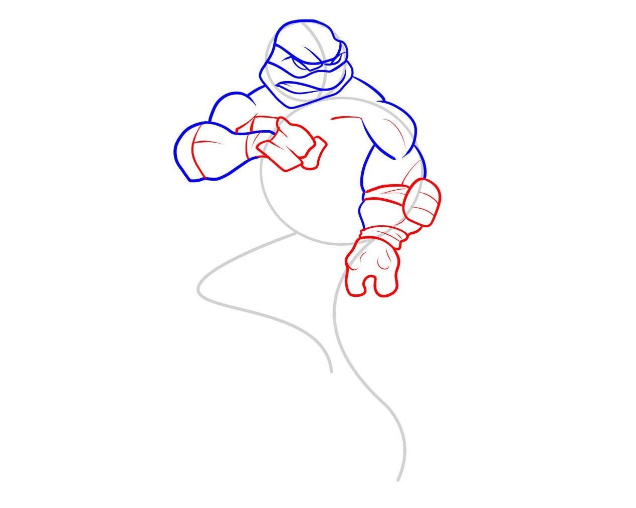 Jak narysować żółwia ninja 4