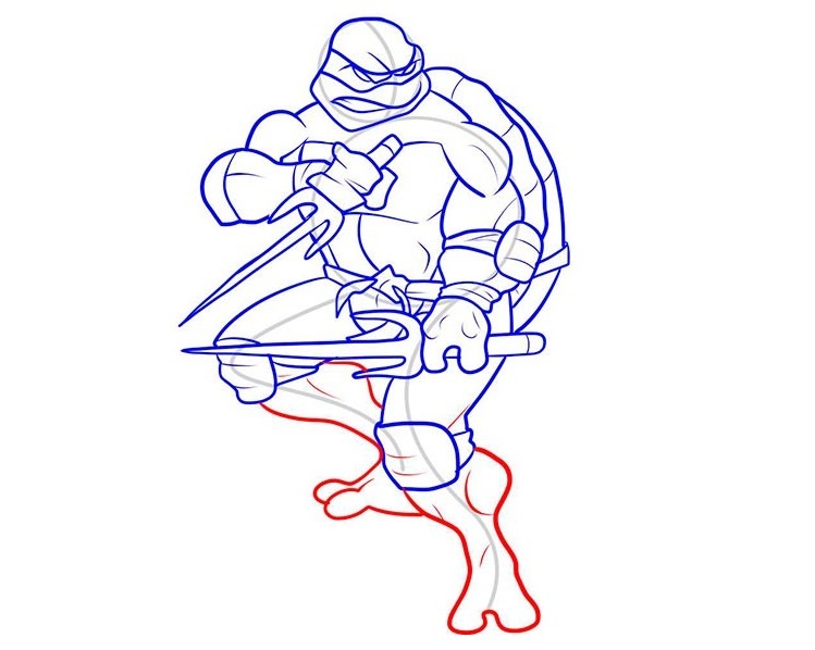 Jak nakreslit ninjovou želvu 8