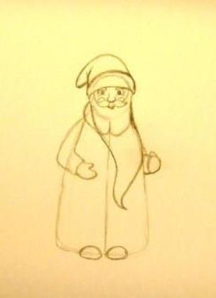 Jak narysować Świętego Mikołaja 6