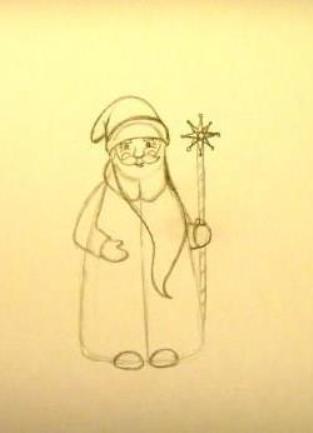 Kako nacrtati Djeda Mraza 7