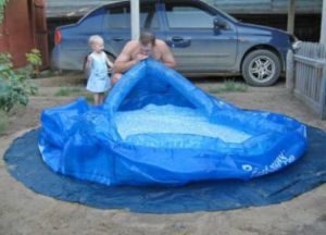 kako instalirati bazen na napuhavanje u zemlji
