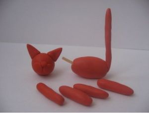 kako napraviti mačku plasticine 4