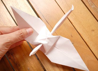 jak vyrobit papírový jeřáb