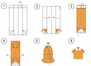 jak vyrobit košili z papíru 15