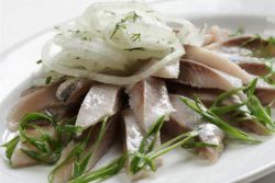 čebulo mariniran v herring recept