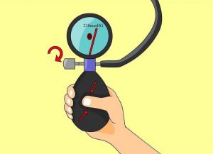 kako se naučiti merjenja tlaka z mehanskim tonometerjem 4