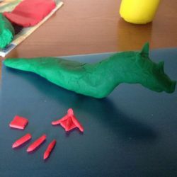 kako napraviti plasticin zmaja 3