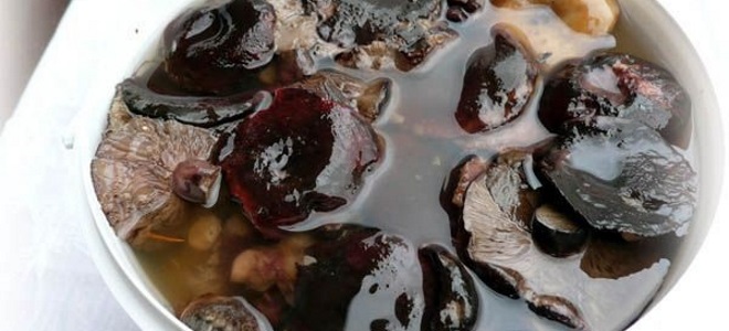 kako potopiti crne mliječne gljive prije soljenja