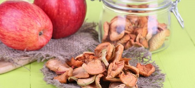 kako shraniti posušena jabolka doma