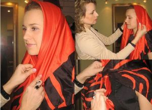 Jak vázat šátek na hlavu 3