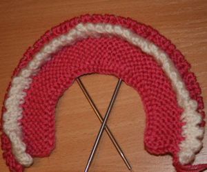 jak robić na drutach czapeczkę z igłami 6