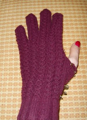 како везати рукавице са игле за плетење 9 1