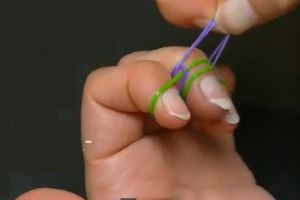 jak tkać podwójne gumowe bransoletki 12