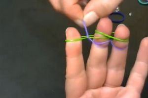 kako tkati dvostruke narukvice izrađene od gumenih vrpci 8