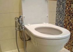 higijenski tuš s pričvršćivanjem na WC školjku
