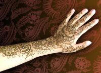 Индийски чертежи на хена на ръцете