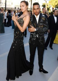 Ирина Шейк и Льюис Хамильтон на amfAR Gala Cannes-2016