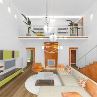 nowoczesny styl wnętrza domku