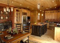 Vnitřní obývací pokoj v dřevěném domě1