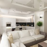 interiér obývacího pokoje kombinovaného s kuchyní5