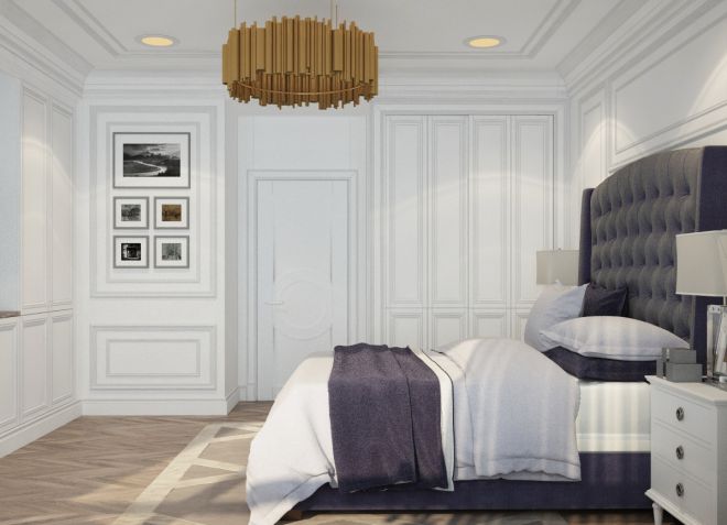 дизайн спальни современном классическом стиле
