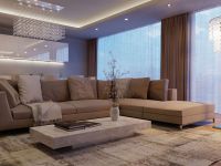 Vnitřní obývací pokoj v béžových odstínech1