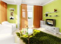 Obývací pokoj ve světle zelených tónech 1