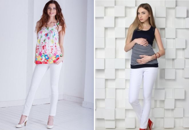 białe jeansy dla kobiet w ciąży