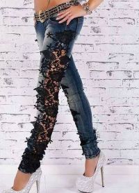 jeansy z koronkowymi wstawkami1