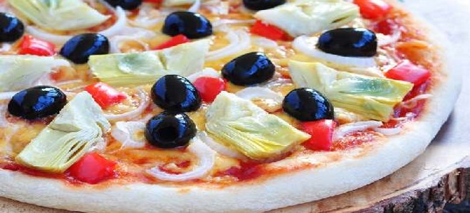 Пица с топинамбър и маслини - рецепта