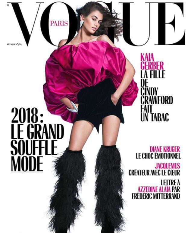 Первая сольная обложка для Vogue Кайи Гербер