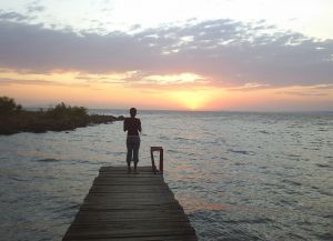 Закат на озере Виктория