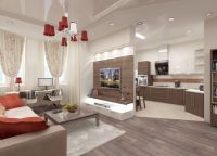 Kuchyně a obývací pokoj společně - design7