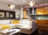 Kuchyně a obývací pokoj společně - design9