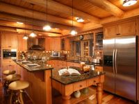 Dizajn kuhinje u privatnoj drvenoj kući 2