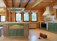dizajn kuhinje v leseni hiši 10
