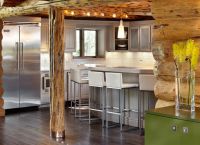 dizajn kuhinje v leseni hiši 8