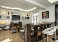 Kuchyňský obývací pokoj se snídaňovým barem -3