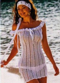 szydełkowa sukienka plażowa 1