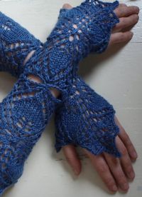 Pletené rukavice bez prstů 1