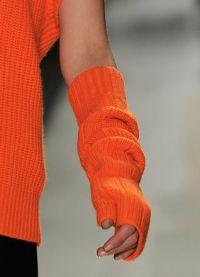 Pletené rukavice bez prstů 3