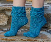 Плетене на игли чорапи с шарка 1