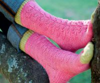Плетене чарапе са шаблоном 4