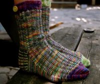Плетене на игли чорапи с шарка 8