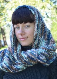 Плетена шал на главата 5