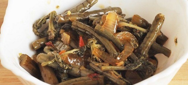 Рецепта за салата от коренови папрати