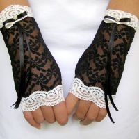 Rękawiczki koronkowe bez palców 3