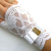 Rękawiczki koronkowe bez palców 7